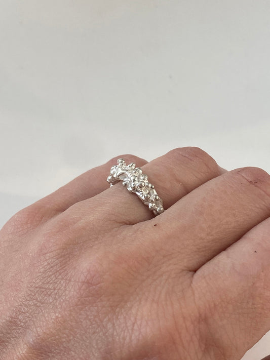 Anillo Pluja sello plata