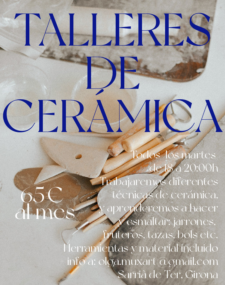 Talleres mensuales de cerámica en Girona
