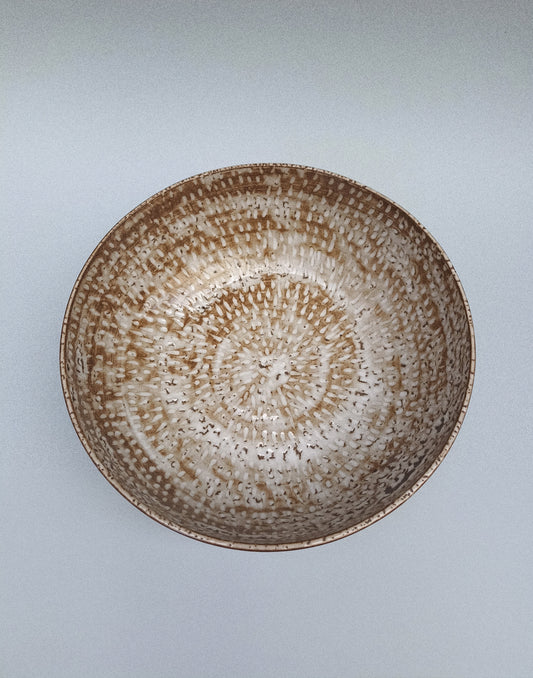 Bol negro esmalte blanco