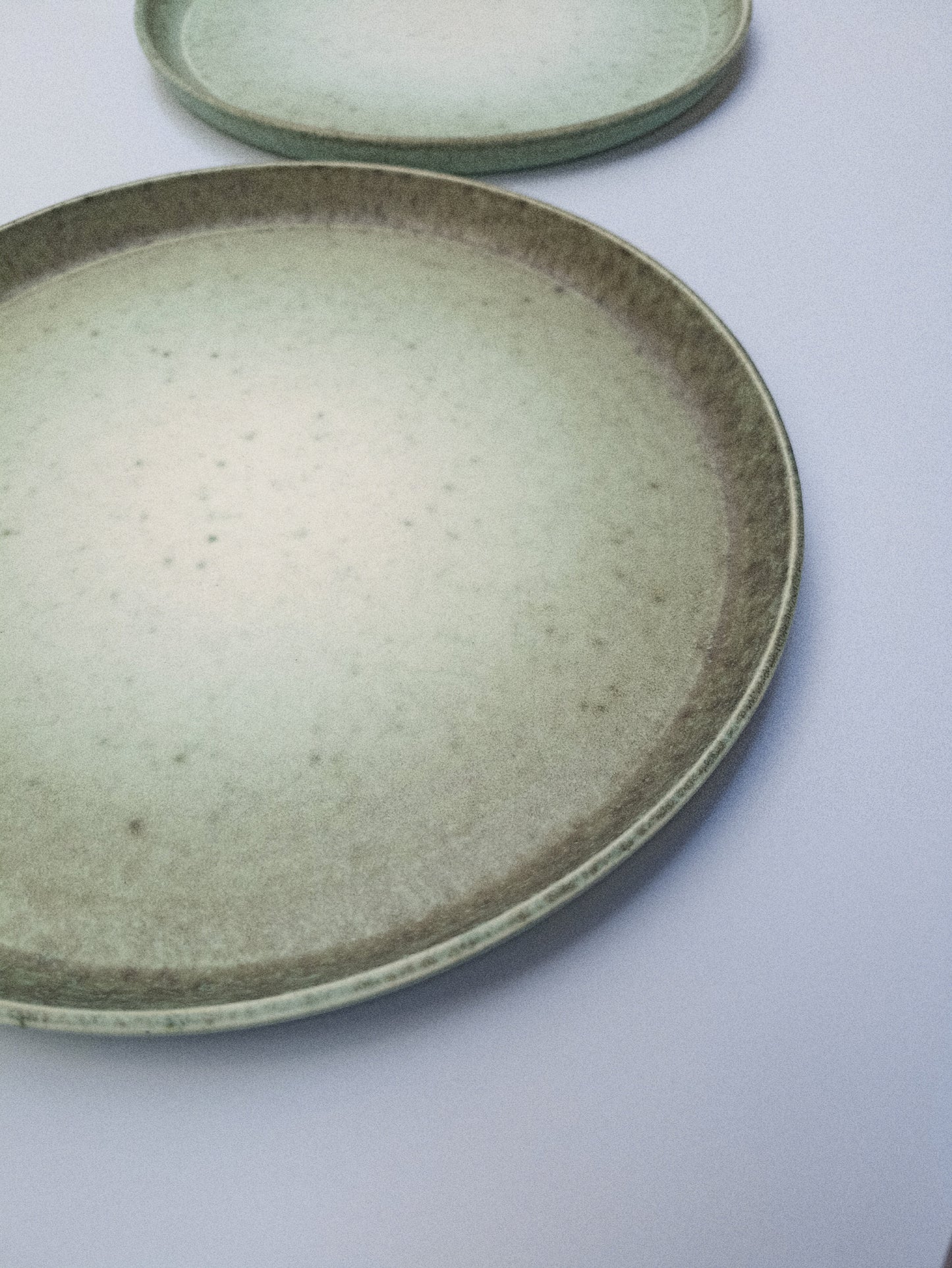 Pareja de platos degradado blanco y verde