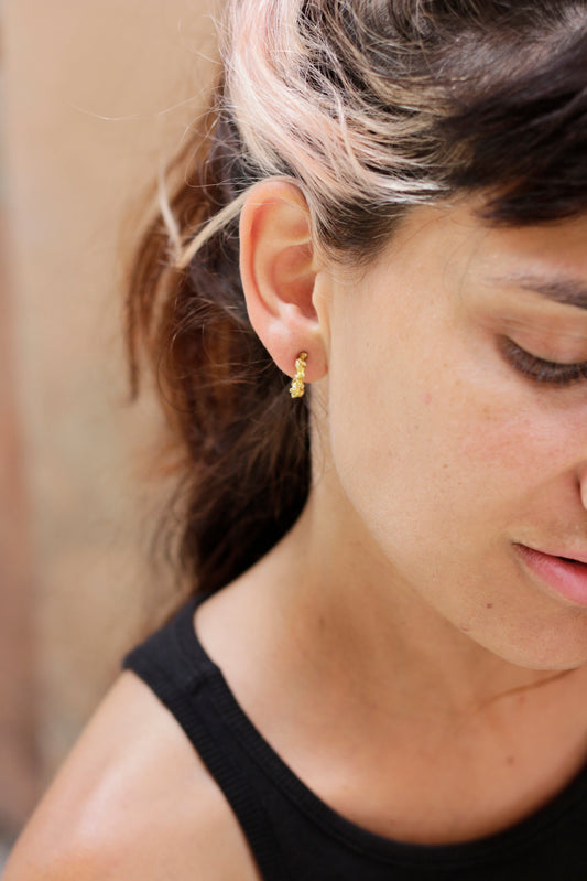 Pendientes Pluja pequeñas baño oro