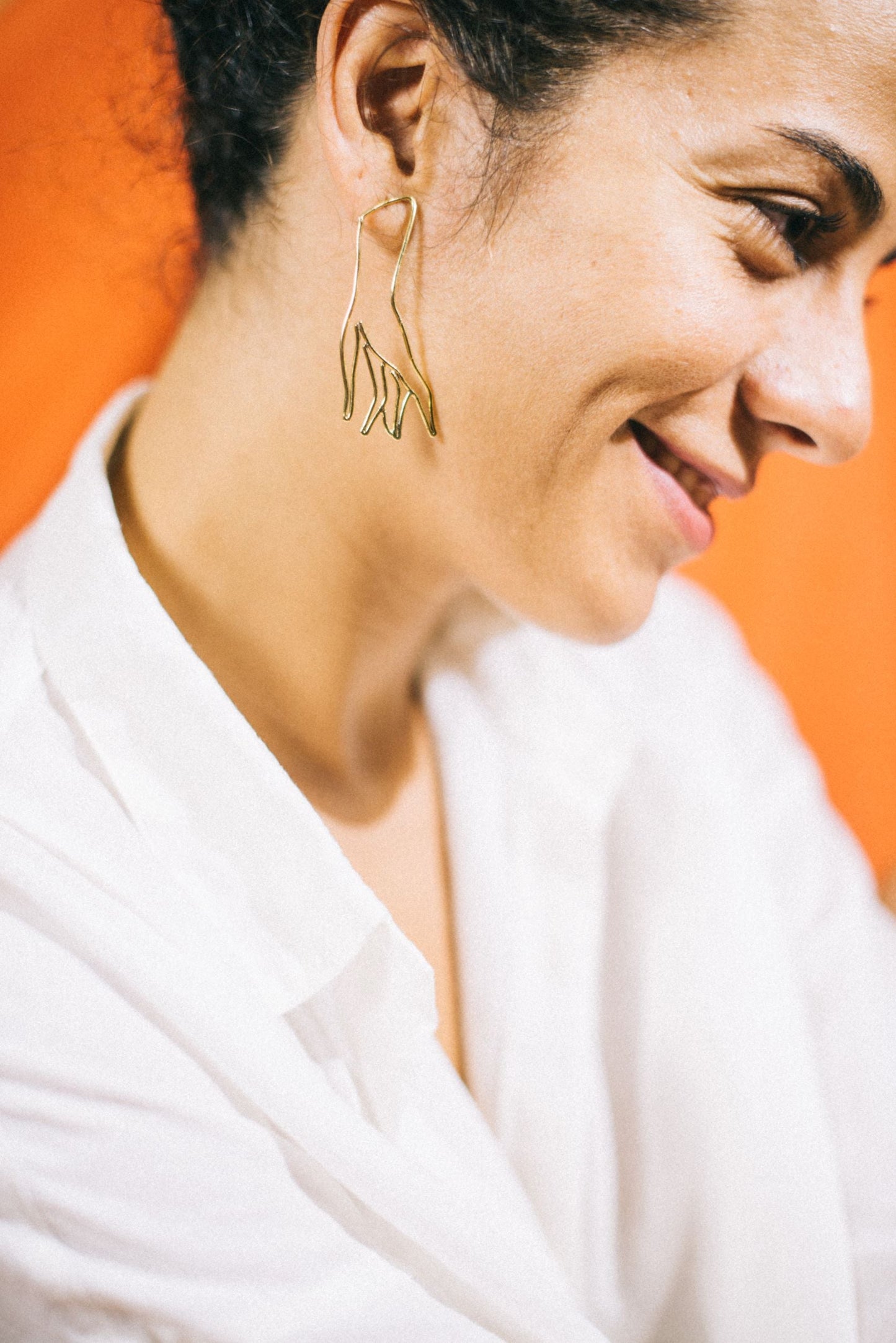 Pendientes Mans modelo 1 baño en oro