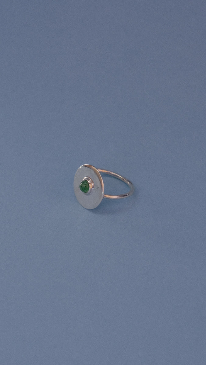 Astres silver ring Aventurine stone