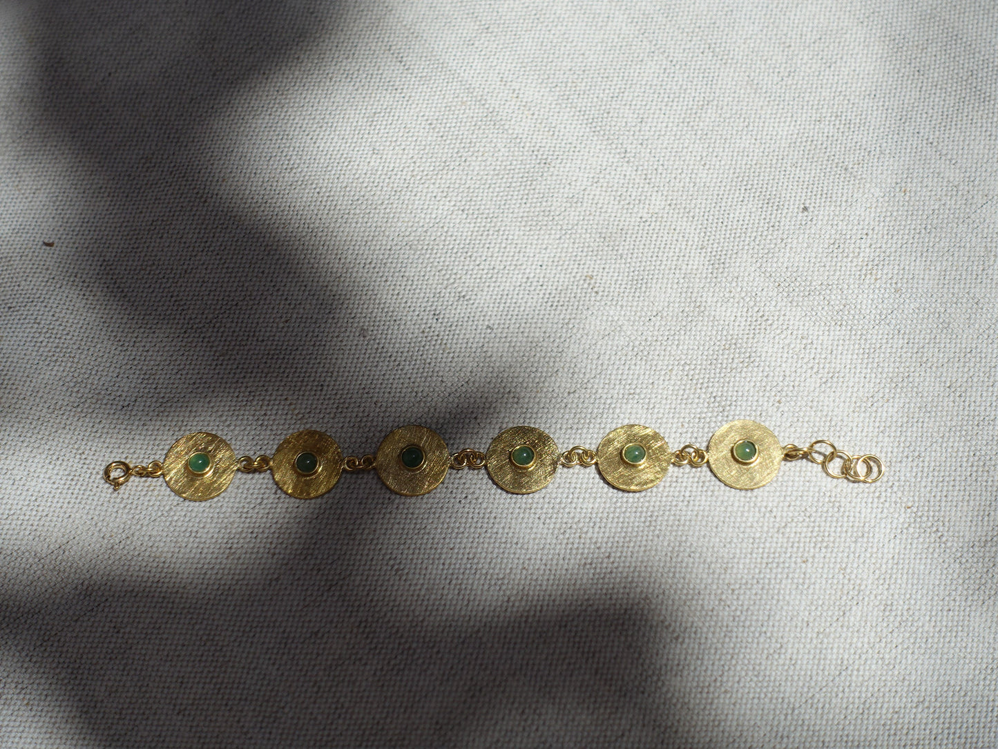 Astres golden bracelet Aventurine stones