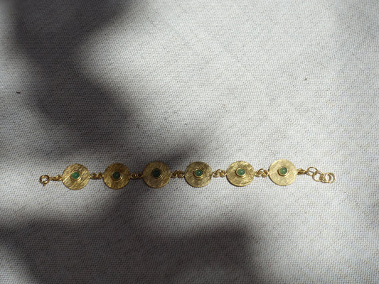 Brazalete Astres oro 6 Aventurina