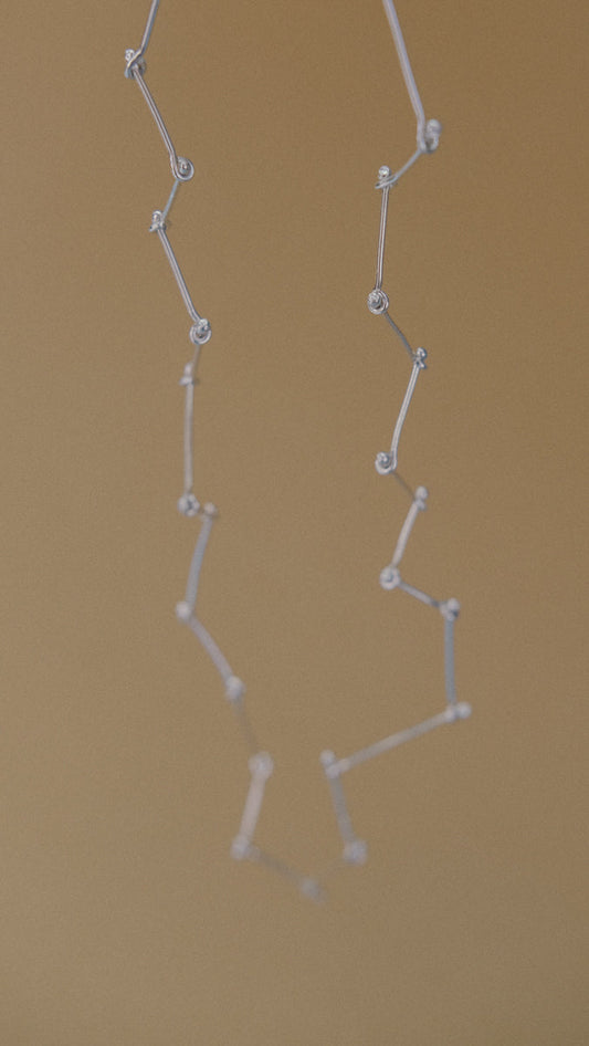 Collar Constel·lacions irregular largo plata