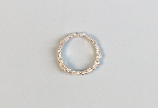 Pluja silver thin ring